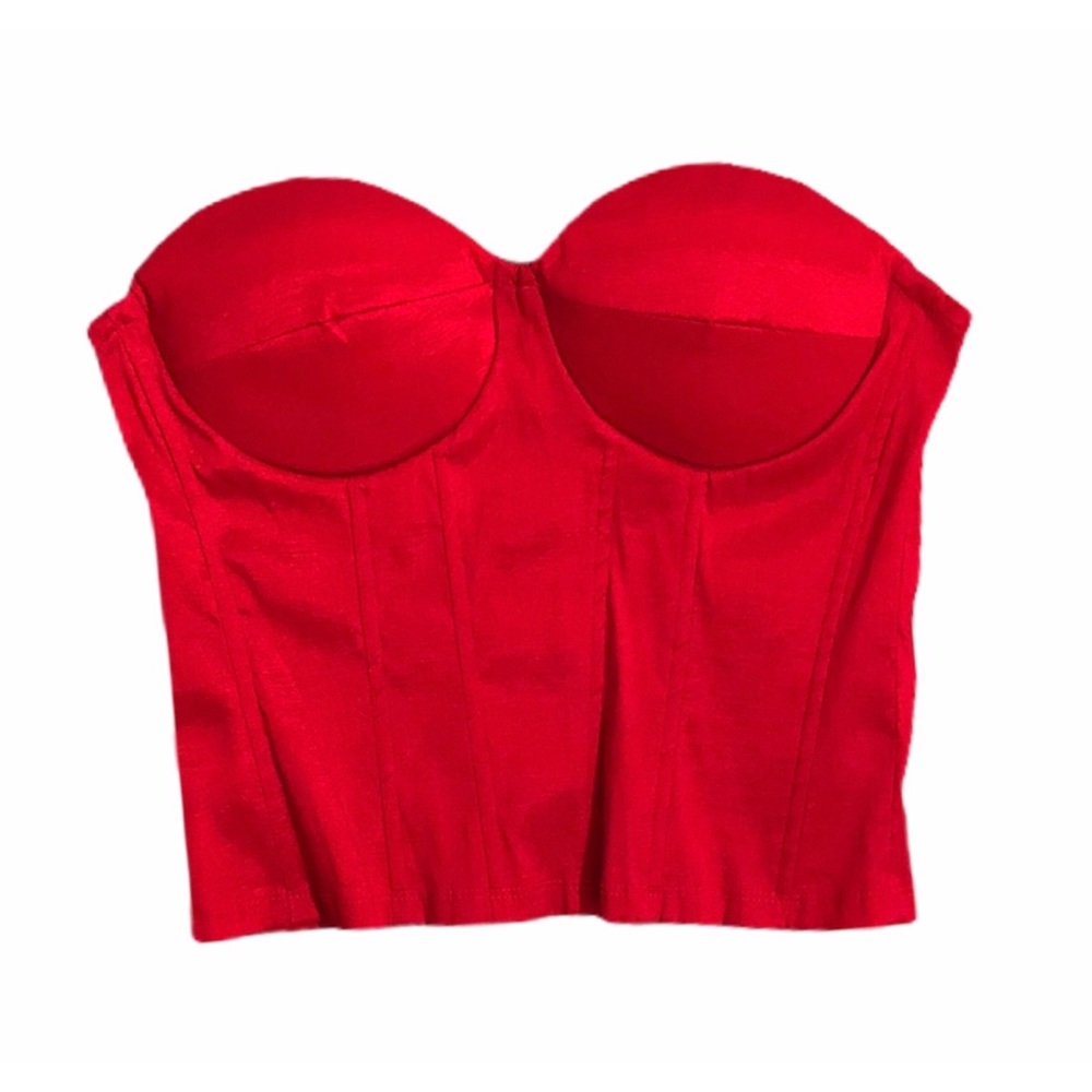 Padded Red Corset Top
